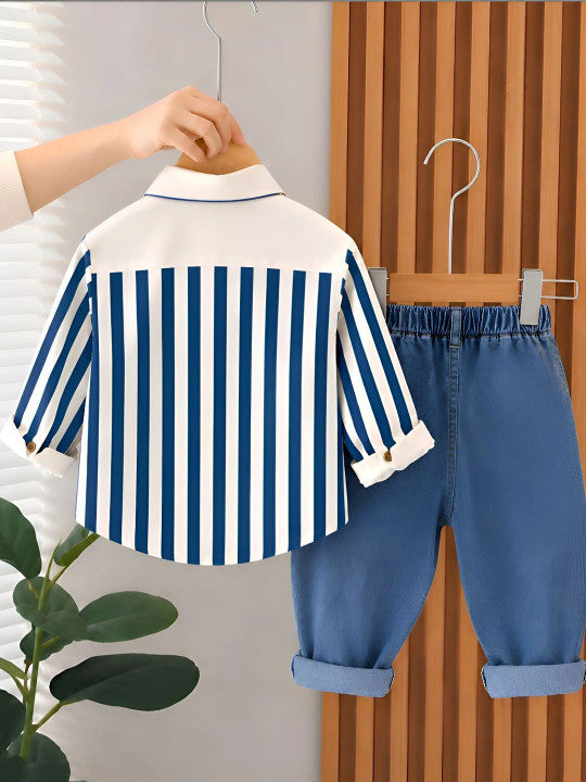 Boys Striped Shirt with Trousers