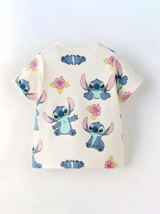 Printed Round Neck Cotton T-shirt
